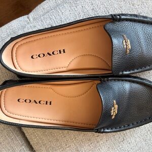 Coach Black Leather Loafers